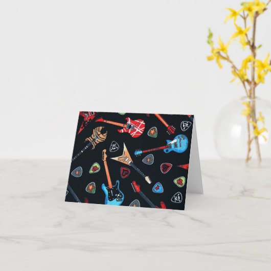 Rock Guitar Electric Guitar Note Kaart (Gele Bloem)