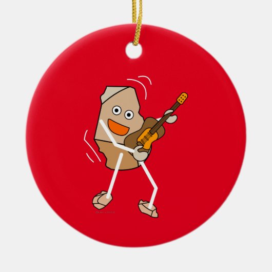 Rock Guitar Keramisch Ornament (Voorkant)