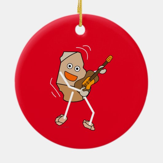 Rock Guitar Keramisch Ornament (Achterkant)