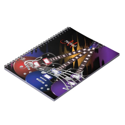 Rock Guitar Music - Personaliseren Notitieboek (Linkerzijde)