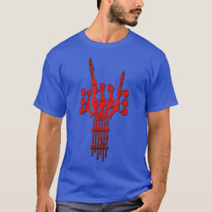 Rock Guitar Neck Skeleton Concert Mannen T-shirt