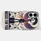 Rock Guitar Phoenix Rising iPhone Case (Achterkant (horizontaal))