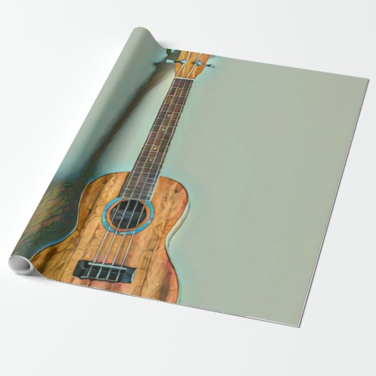 Rock guitar player cadeaupapier (Uitgerold)