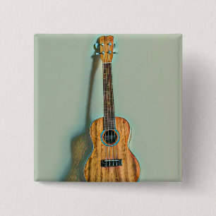 Rock guitar player vierkante button 5,1 cm