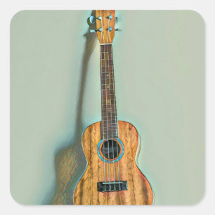 Rock guitar player vierkante sticker