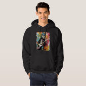 Rock Guitar Ragamuffin Cat Guitarist Hoodie (Voorkant volledig)