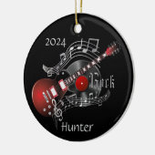 Rock Guitar 🎸-Red Keramisch Ornament (Links)