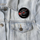 Rock Guitar - Red Ronde Button 5,7 Cm (In situ)