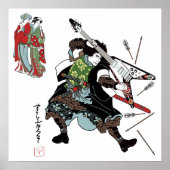 Rock Guitar Samurai - Guitar Poster (Voorkant)