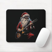 Rock Guitar Santa Claus Playing Guitar - Funny Chr Muismat (Met muis)