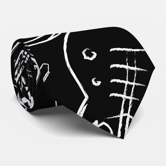 Rock guitar stropdas (Opgerold)