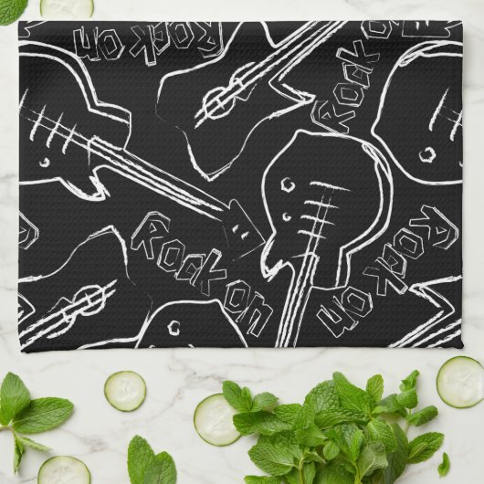 Rock guitar theedoek (Gevouwen)