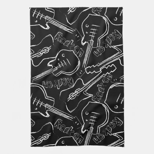 Rock guitar theedoek (Verticaal)