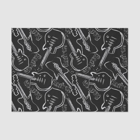 Rock guitar tissuepapier (Voorkant)