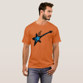 Rock guitar with music note funny t-shirt (Voorkant volledig)