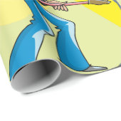 Rock Guitarist 70s Style Musician Cadeaupapier (Rol Hoek)