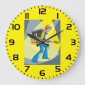 Rock Guitarist 70s Style Musician Grote Klok (Voorkant)