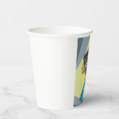 Rock Guitarist 70s Style Musician Papieren Bekers (Rechts)