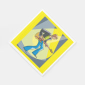 Rock Guitarist 70s Style Musician Servet (Hoek)