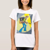 Rock Guitarist 70s Style Musician T-shirt (Voorkant)