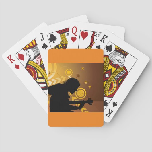 Rock Guitarist Pokerkaarten (Achterkant)