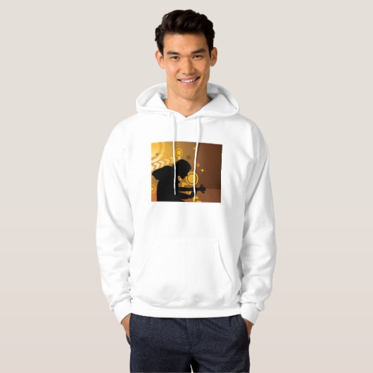 Rock Guitarist Rocker Musician Hoodie (Voorkant volledig)