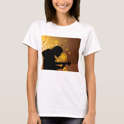 Rock Guitarist Rocker Musician T-Shirt (Voorkant)