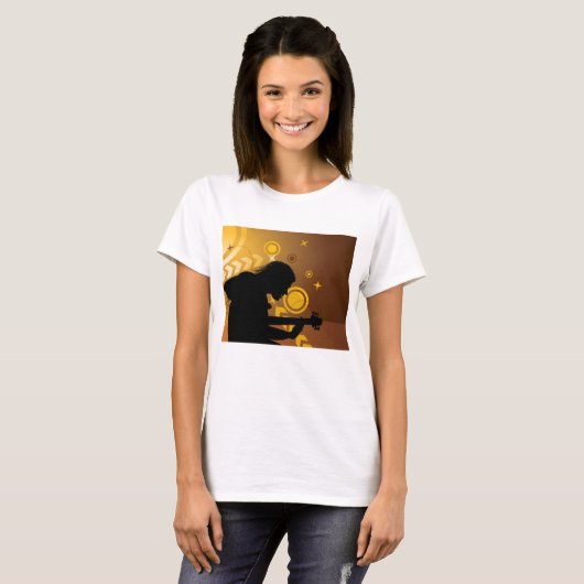 Rock Guitarist Rocker Musician T-Shirt (Voorkant volledig)