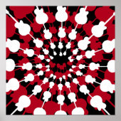 rock guitars mandala poster (Voorkant)