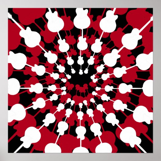 rock guitars mandala poster (Voorkant)