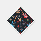 Rock Guitars Pattern Paper Napkins Servet (Hoek)