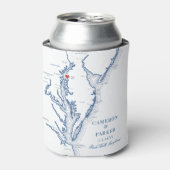 Rock Hall Maryland Osprey Point Inn Bruiloft Blikjeskoeler (Blikje Voorkant)