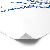 Rock Hall MD Bruiloft Elegante Kaart Gastenboek Po Poster (Hoek)