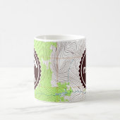 Rock Hammer Badge met Topo Kaart Koffiemok (Center)