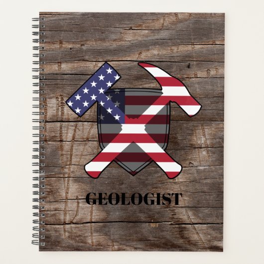 Rock Hammer en Shield, Amerikaanse geoloog Planner (Voorkant)