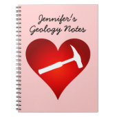 Rock Hammer Heart Notitieboek (Voorkant)