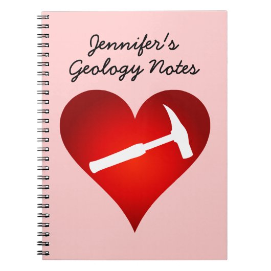 Rock Hammer Heart Notitieboek (Voorkant)