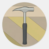 Rock Hammer Ronde Sticker (Voorkant)