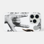 Rock Hand Bliksem Vintage Stijl iPhone Hoesje (Achterkant horizontaal)