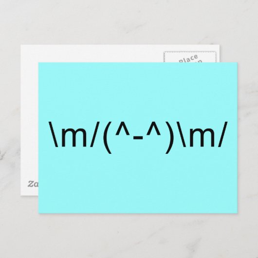 Rock Hand Briefkaart (Voorkant / Achterkant)