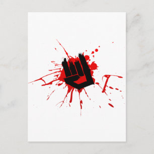 Rock Hand - Emo Rock Music Band Alternative Metal Briefkaart