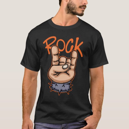Rock Hand Gesture streetwear T-shirt (Voorkant)