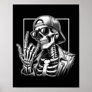 Rock Hand Halloween Kostuum Rocker Cool Rock Muzie Poster
