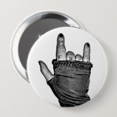 Rock Hand Knop Ronde Button 4,0 Cm (Voorkant /achterkant)