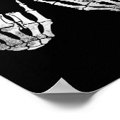 Rock Hand Lui Halloween Kostuum Cool Bones Poster (Hoek)
