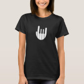 Rock Hand Piano Keyboard - Funny Cool Pianist Keyb T-shirt (Voorkant)