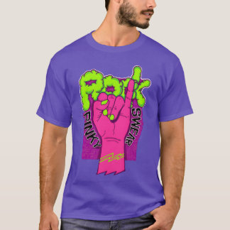 Rock hand pink retro t-shirt