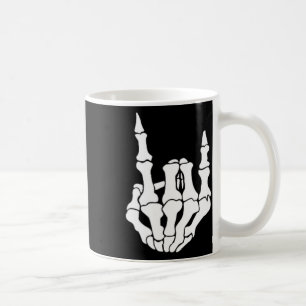 Rock Hand Skelet Rocker Teken Halloween P Koffiemok