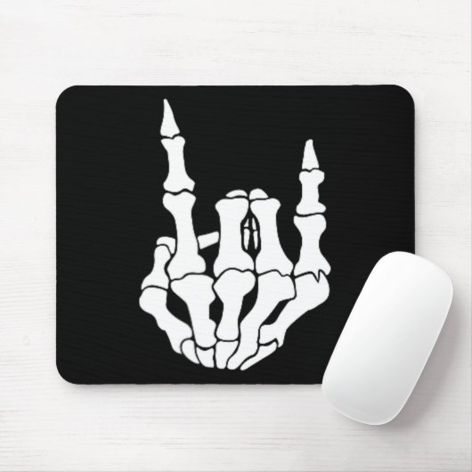 Rock Hand Skelet  Rocker Teken Halloween P Muismat (Met muis)