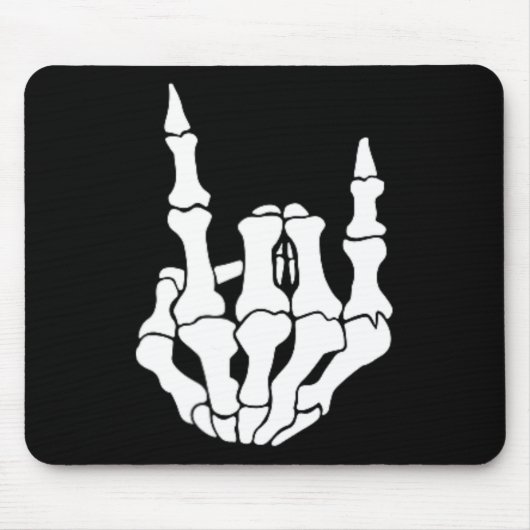 Rock Hand Skelet  Rocker Teken Halloween P Muismat (Voorkant)